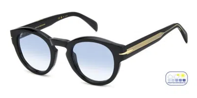 David Beckham Db 7110/s 807/f9 Men's Sunglasses Black Size 49 In Blue