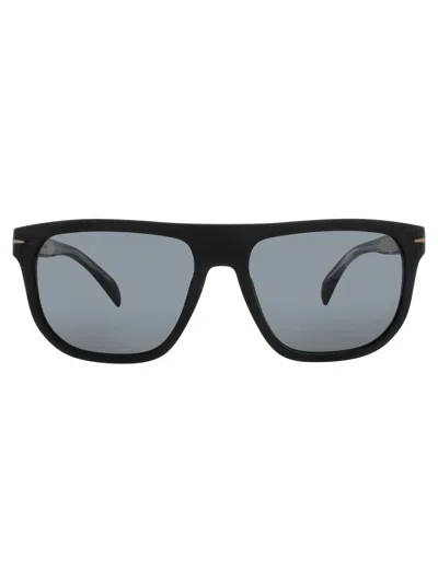 David Beckham Db 7111/s Sunglasses In Matte Black / Gold - Smoke