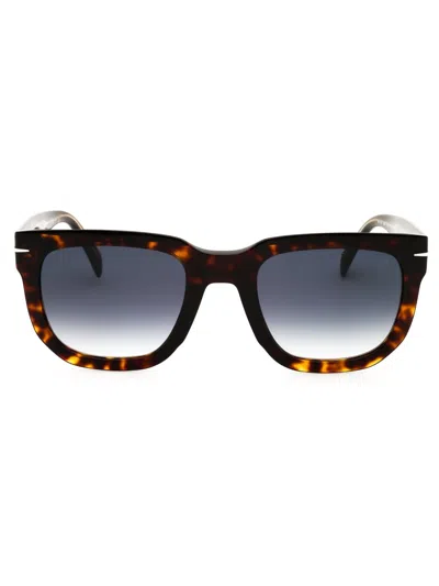 David Beckham Db 7118/s Sunglasses In Havana/grey Gradient