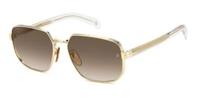 David Beckham Db 7121/g/s Asian Fit Loj/ha Men's Sunglasses Gold Size 60