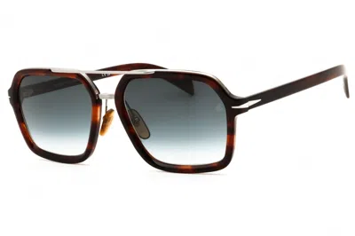 David Beckham Db 7128/s 06c5 9o Brown Horn Ruthenium/grey Gradient In Multi