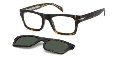 David Beckham Db 7129/cs With Clip-on Men's Glasses, Tortoiseshell, Size 51 In Brown
