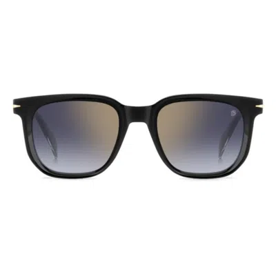 David Beckham Db 7133/s Classic Square Acetate Sunglasses In Black