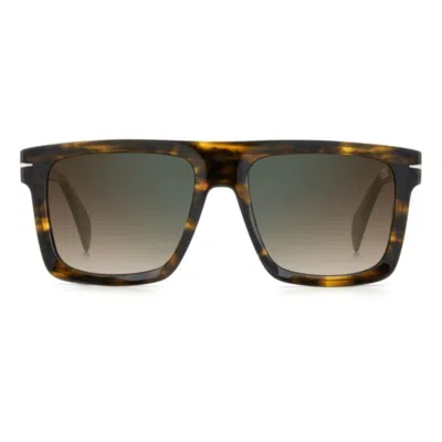 David Beckham Db 7134/s Bold Square Tortoiseshell Sunglasses In Brown