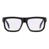 David Beckham Db 7137 Rectangular Black Acetate Sunglasses In Black