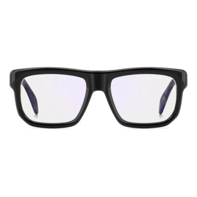 David Beckham Db 7137 Rectangular Black Acetate Sunglasses