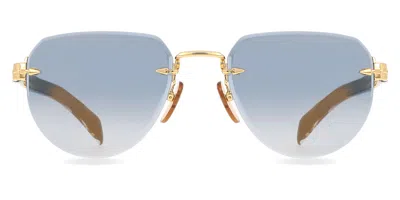 David Beckham Db 7144/s Rhl/1v Men's Sunglasses Gold Size 55