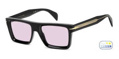 David Beckham Db 7148/s 807/ke Occhiali Da Sole Neri Per Uomo In Black