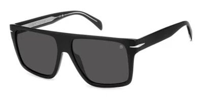 David Beckham Db 7149/s 807/ir Occhiali Da Sole Neri Per Uomo In Black