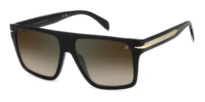 David Beckham Db 7149/s 807/qy Occhiali Da Sole Neri Per Uomo In Black