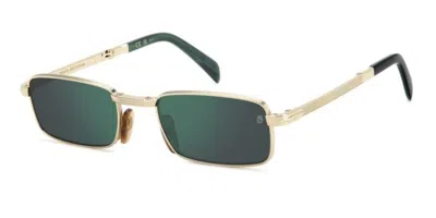 David Beckham Db 99/origami Pef/mt Men's Sunglasses Gold Size 53 In Green