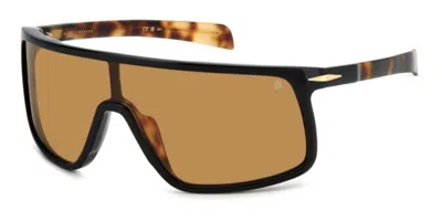 David Beckham Db 99/visor Wr7/w7 Men's Sunglasses Black Size 99 In Brown