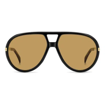 David Beckham Db 99/voyager Bold Aviator Sunglasses In Brown