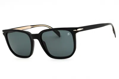 David Beckham Db1076s Rectangular Sunglasses In Black