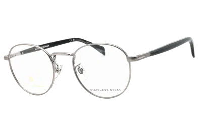David Beckham Db1127 Round Metal Frame Eyeglasses In Transparent