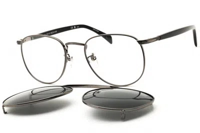 David Beckham Db1144cs Polarized Round Sunglasses In Silver