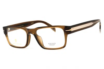 David Beckham Db1170f Rectangular Acetate Eyeglasses In Brown