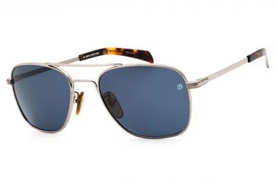 David Beckham Db7019s Rectangular Metal Sunglasses In Silver