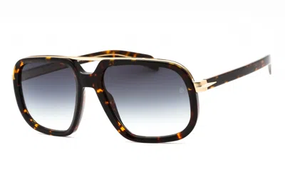 David Beckham Db7101s Tortoiseshell Rectangular Sunglasses In Brown