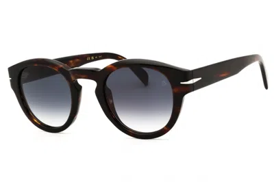 David Beckham Db7110s Gradient Lens Round Sunglasses In Black