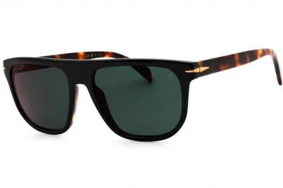 David Beckham Db7111s Green Mirror Lens Sunglasses In Black