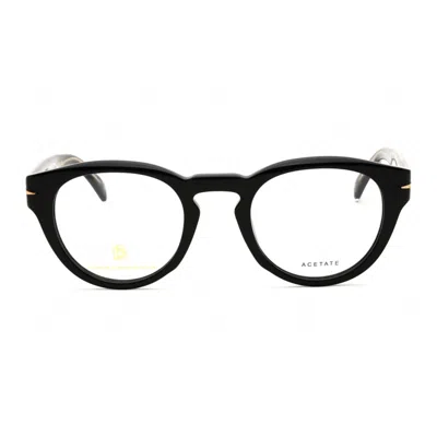 David Beckham Db7114080700 Round Full Rim Acetate Eyeglasses In Black