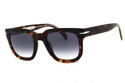 David Beckham Db7118s Tortoiseshell Rectangular Sunglasses In Brown