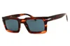 David Beckham Db7126s Rectangular Acetate Sunglasses In Red