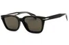 David Beckham Db7135fs Rectangular Dark Grey Lens Sunglasses In Black