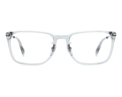 David Beckham Demo Rectangular Men's Eyeglasses Db 1110/g 09rq 55 In Metallic