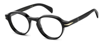 David Beckham Demo Round Men's Eyeglasses Db 1053 0807 50 In Black