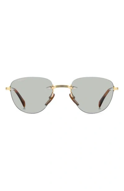 David Beckham Eyewear 51mm Rimless Square Sunglasses In Gold