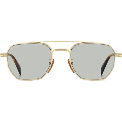 David Beckham Eyewear 52mm Navigator Sunglasses In Gold