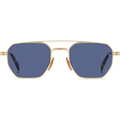 David Beckham Eyewear 52mm Navigator Sunglasses In Gold