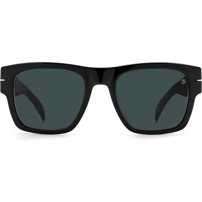 David Beckham Eyewear 52mm Rectangular Sunglasses In Black