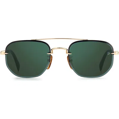 David Beckham Eyewear 53mm Geometric Sunglasses In Gold Havana