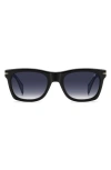 David Beckham Eyewear 53mm Rectangular Sunglasses In Black