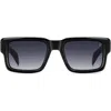 David Beckham Eyewear 53mm Rectangular Sunglasses In Black