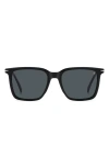 David Beckham Eyewear 53mm Rectangular Sunglasses In Black Dark Ruthenium
