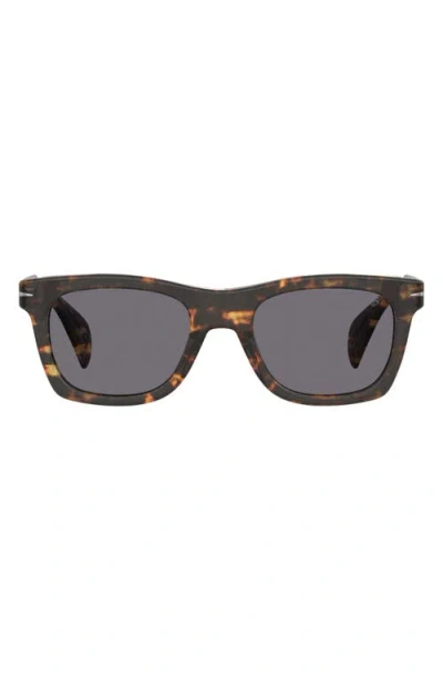 David Beckham Eyewear 53mm Rectangular Sunglasses In Brown