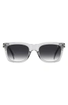 David Beckham Eyewear 53mm Rectangular Sunglasses In White