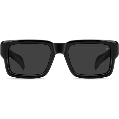 David Beckham Eyewear 53mm Rectangular Sunglasses In Black