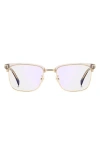 David Beckham Eyewear 54mm Rectangular Optical Glasses In Gold