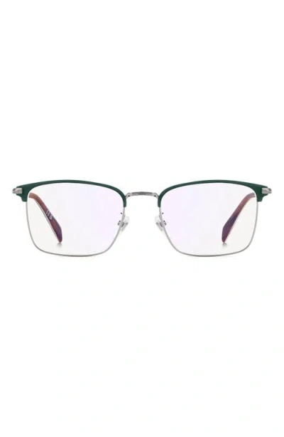 David Beckham Eyewear 54mm Rectangular Optical Glasses In Green