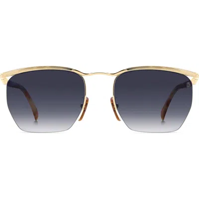 David Beckham Eyewear 55mm Square Sunglasses In Gold