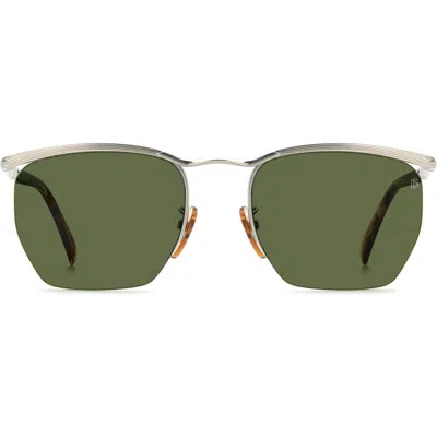 David Beckham Eyewear 55mm Square Sunglasses In Metallic