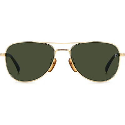 David Beckham Eyewear 56mm Pilot Sunglasses