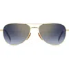 David Beckham Eyewear 56mm Pilot Sunglasses In Gold Black/blsf Gdsp