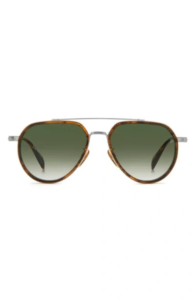 David Beckham Eyewear 57mm Pilot Sunglasses In Brown