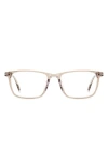 David Beckham Eyewear 57mm Rectangular Optical Glasses In Gold